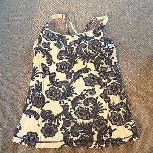 Lululemon Athletica Black and Cream Tank Top